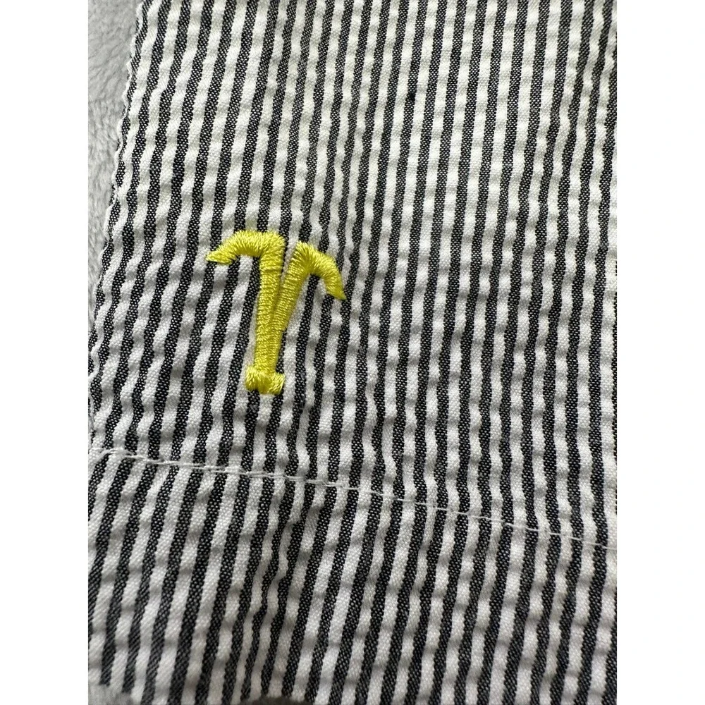 Taparoos Seersucker Shorts Mens 40 Black White Striped Made in USA Preppy Summer